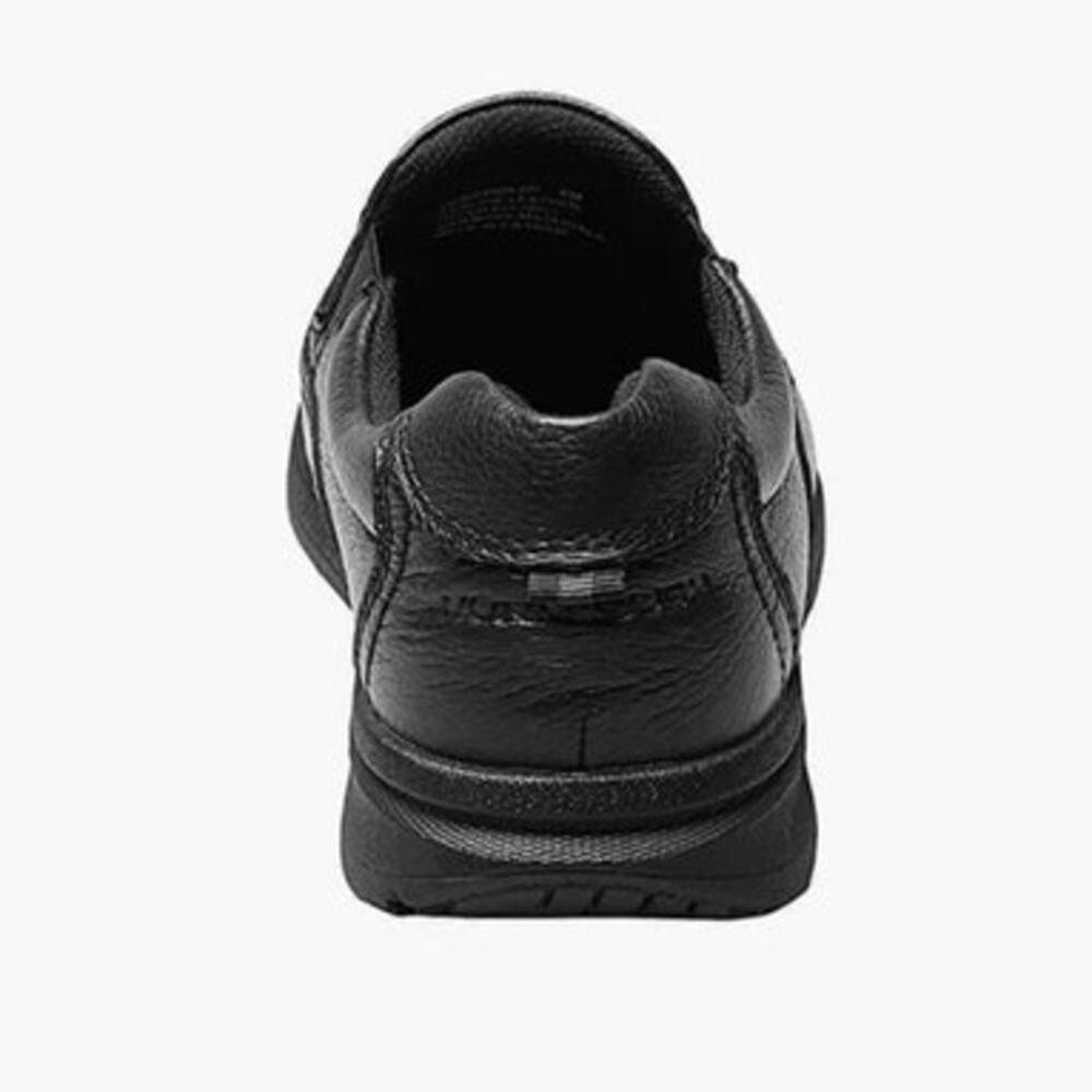 Nunn Bush Size 12 Mens Black Leather Cam Moc Toe Casual Slip On Memory Shoes NEW - Picture 5 of 10